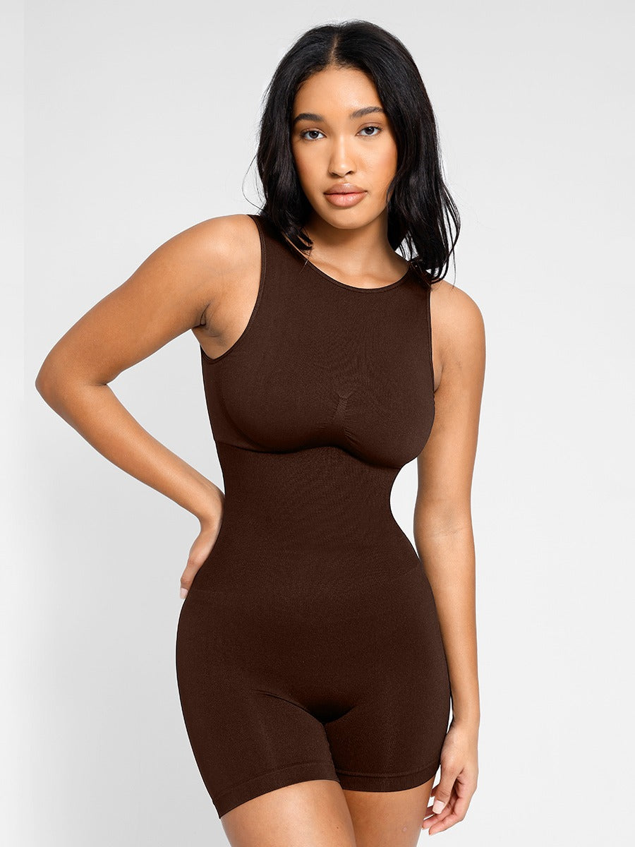 Round Neck U-Back Jumpsuit with Removable Cups
