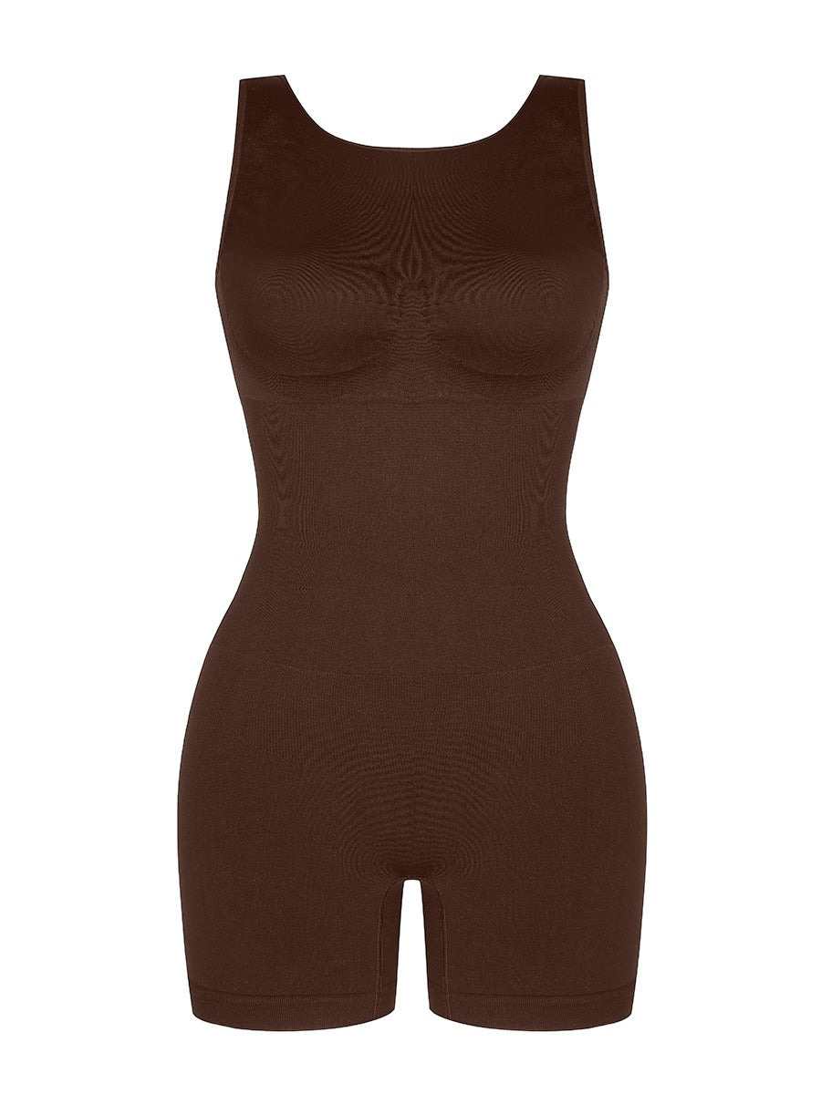 Round Neck U-Back Jumpsuit with Removable Cups