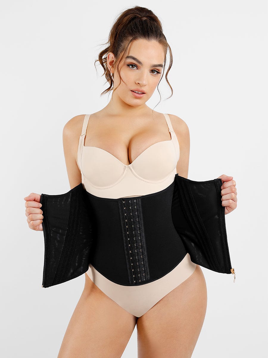 Shapewow PowerCurve Waist Trainer with 15 Steel Bones for Maximum Tummy Control