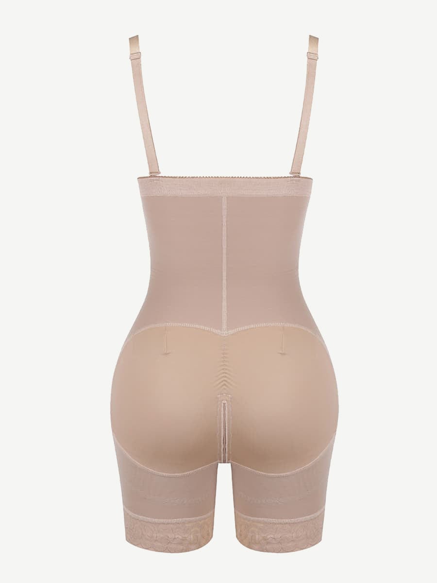 Detachable Strap Zippered Full Body Faja with Tummy Control