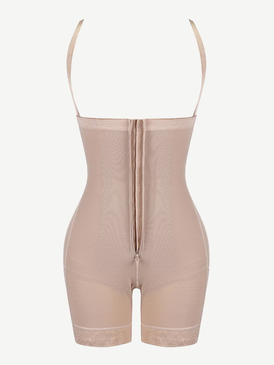 Detachable Strap Zippered Full Body Faja with Tummy Control